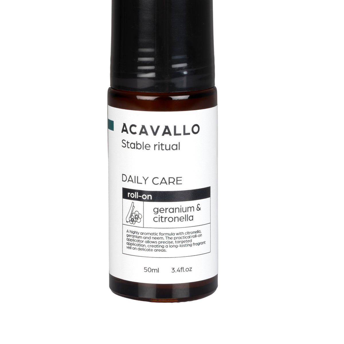 Acavallo - Insekt-roll-on til mulen, geranium, citrongræs og neem, 100 ml