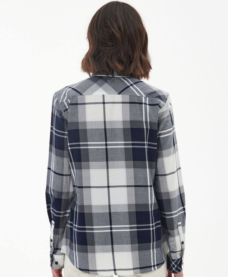 Barbour - Skjorte, Dame, Bredon Check - Monochrome Tartan
