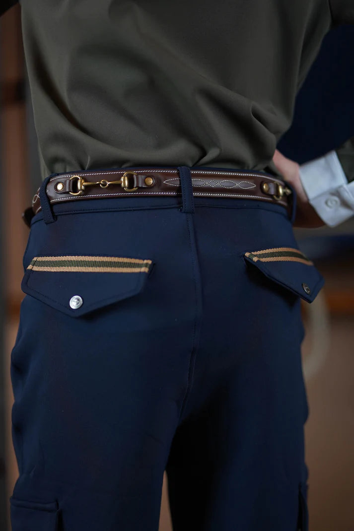 Joline - Børn, Ridebukser, Boys pants, Navy blue