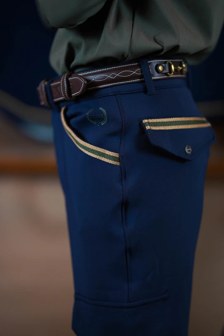 Joline - Børn, Ridebukser, Boys pants, Navy blue