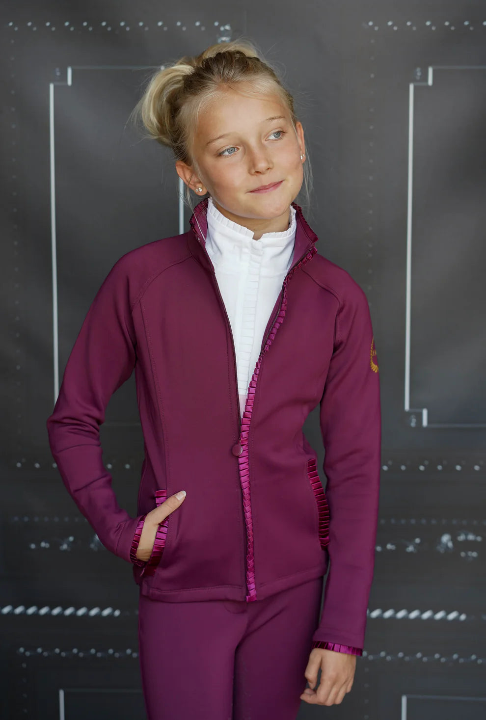 Joline - Børn, Cardigan, Rød