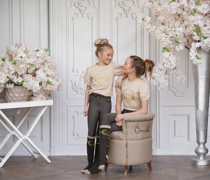 Joline - Børn, Ridestrømper- Brun