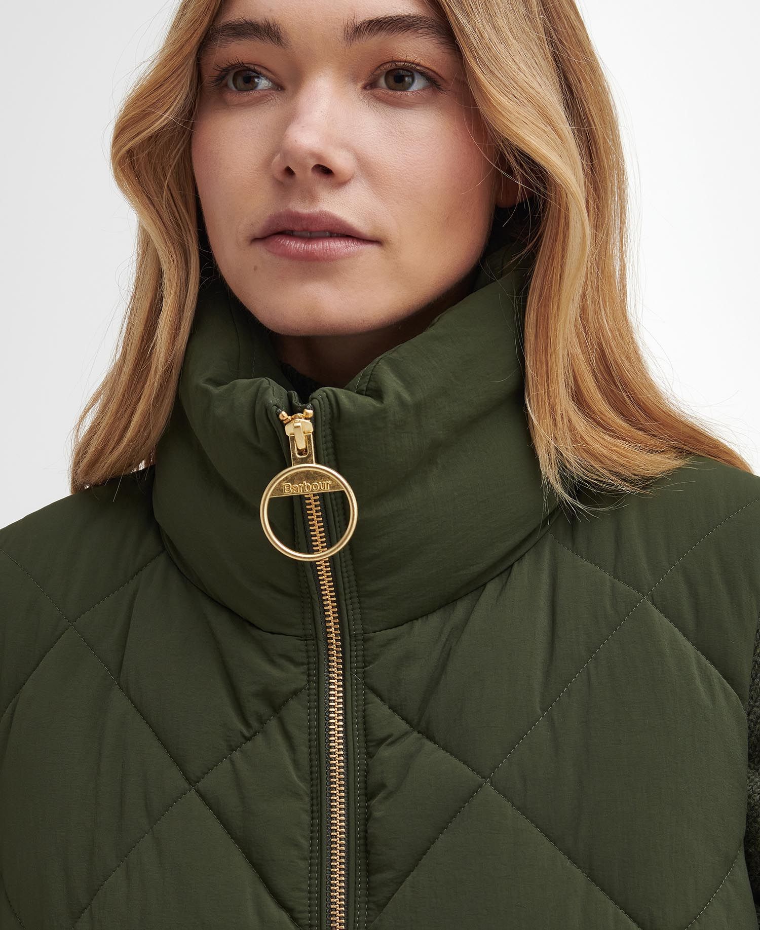 Barbour- Dame, Vest, lang, Leverton Gilet - Olive/Ancient