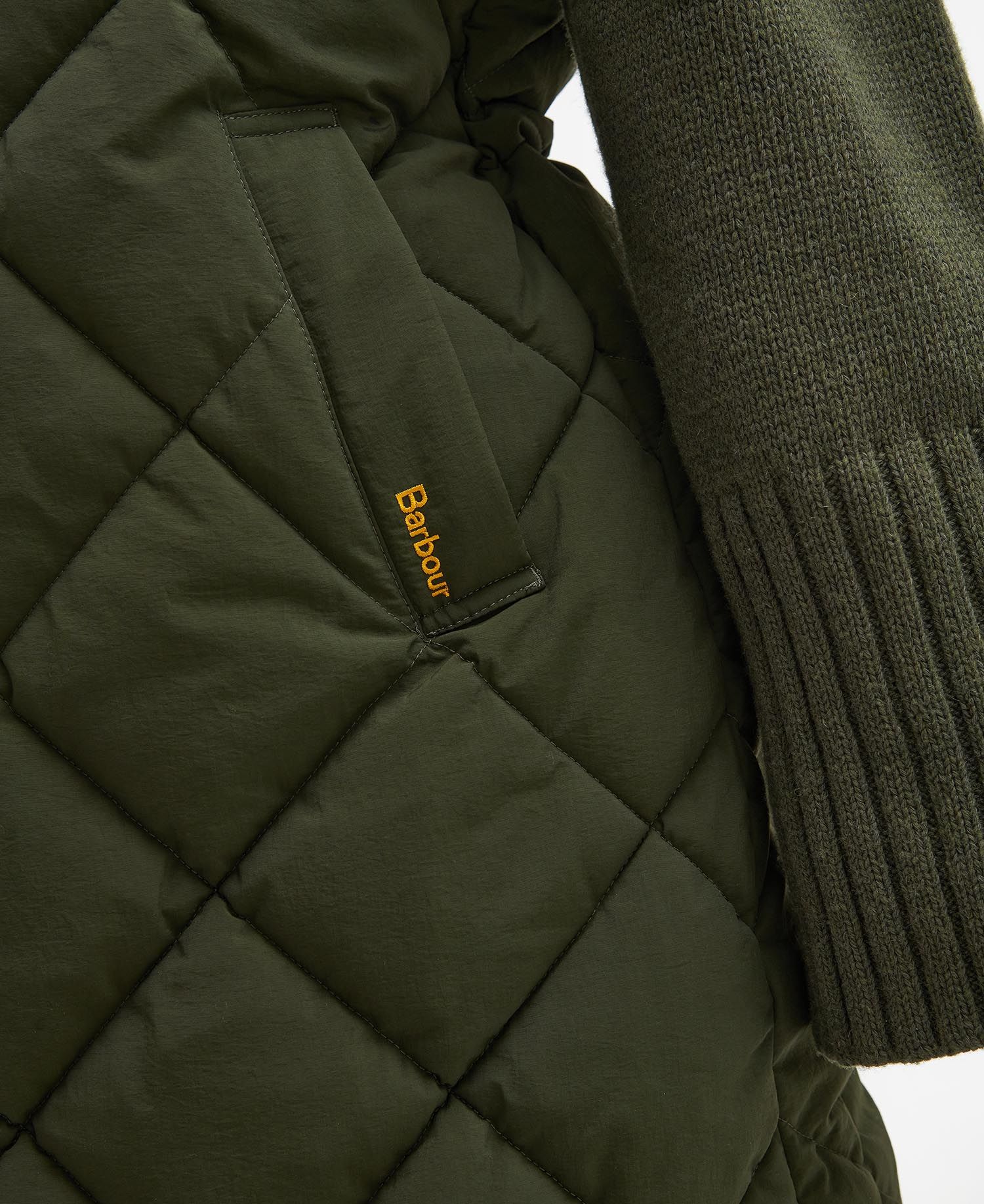 Barbour- Dame, Vest, lang, Leverton Gilet - Olive/Ancient
