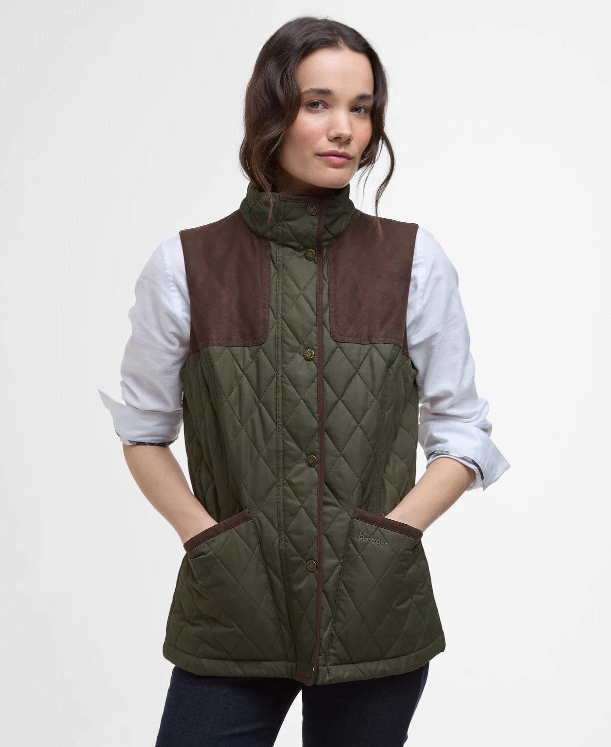 Barbour - Dame vest, Keeper Quilted Gilet- Olive