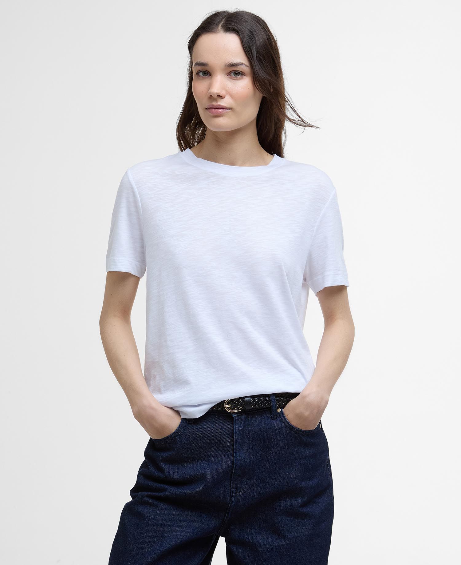 Barbour Ava T-shirt – Klassisk elegance i hvid