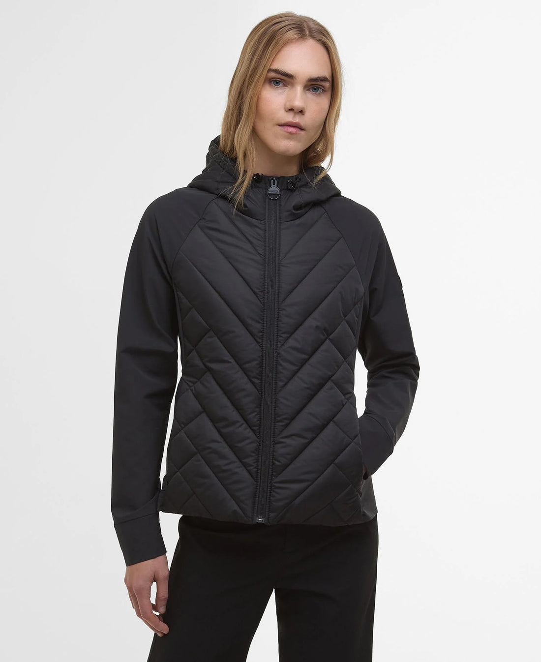 Barbour - Jakke, Dakota Quilted sweat- Black
