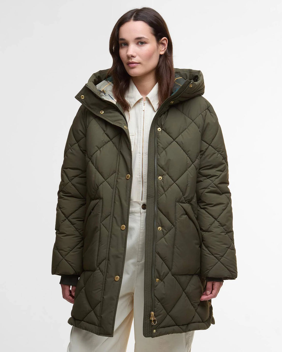 Barbour - Dame jakke, Kaliyn Puffer- Olive