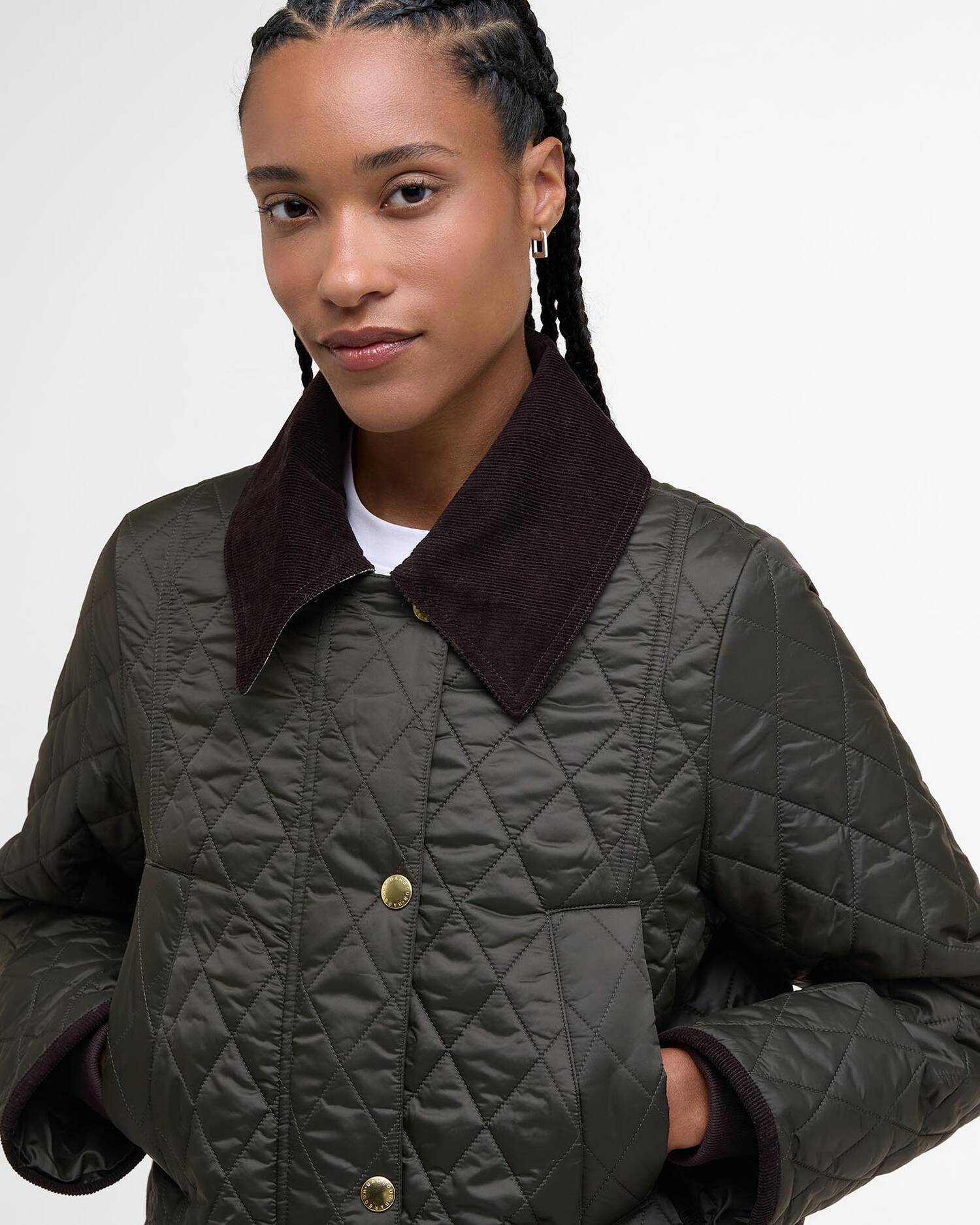 Barbour, Dame, Jakke, Beadnell Quilted- Olive