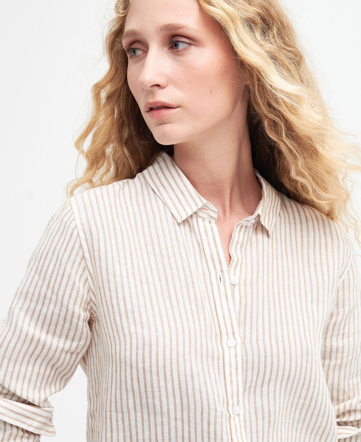 Barbour - Dame, Skjorte, Marine  - Tannin Stripe