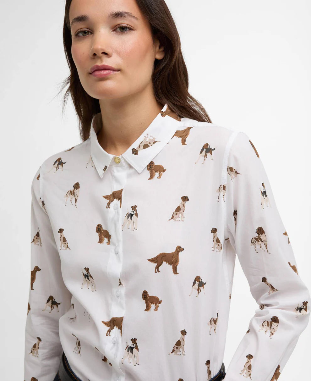 Barbour, Skjorte, Safari- Multi dog print