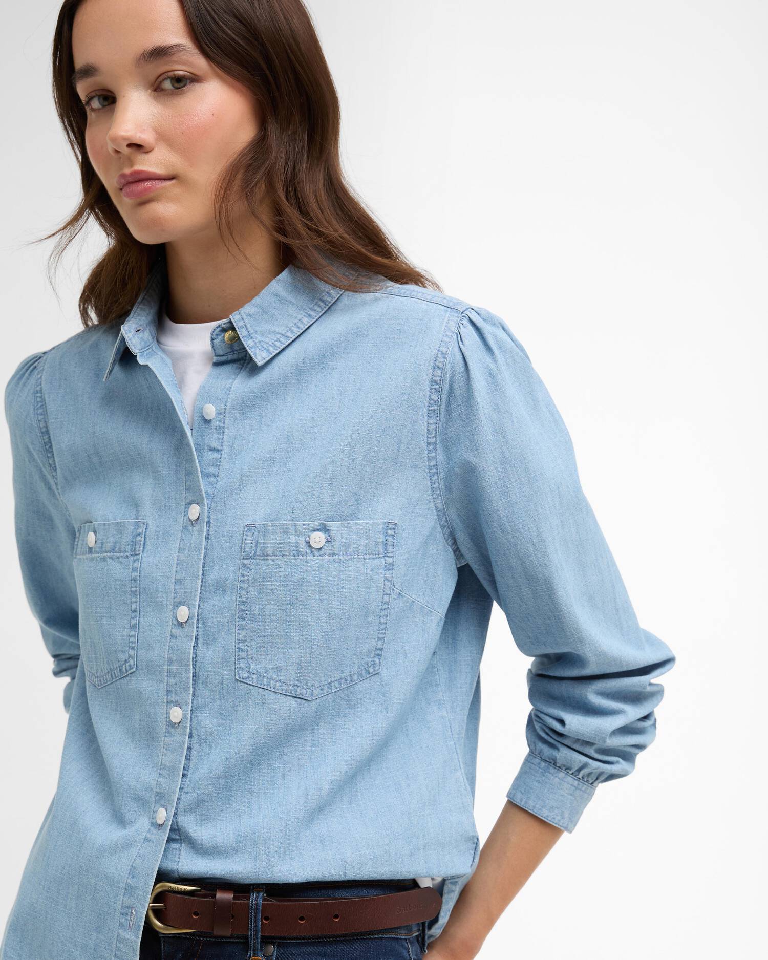 Barbour - dame skjorte, Zaria shirt chambray- Denim