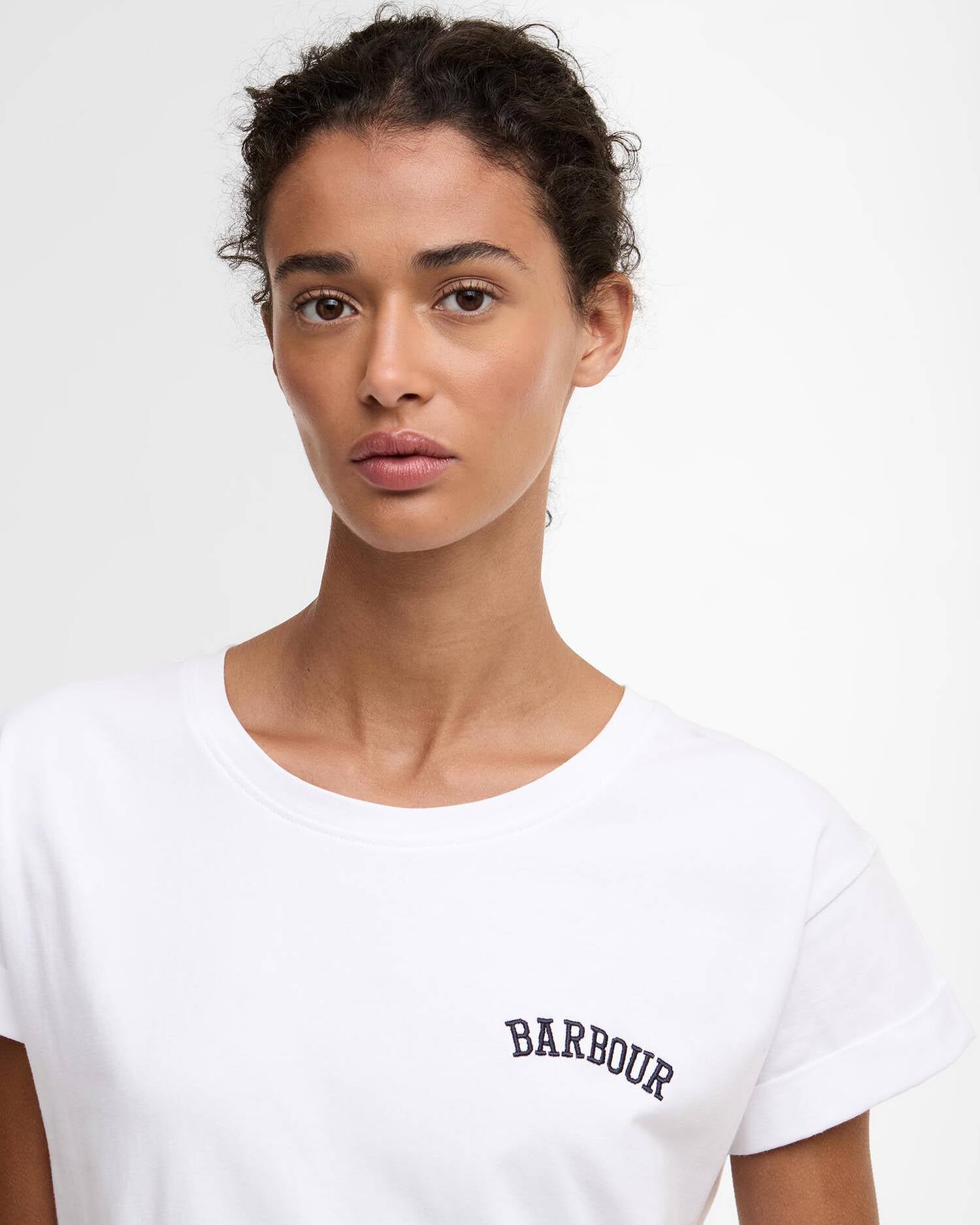 Barbour, T shirt, Dame, Bede- Hvid