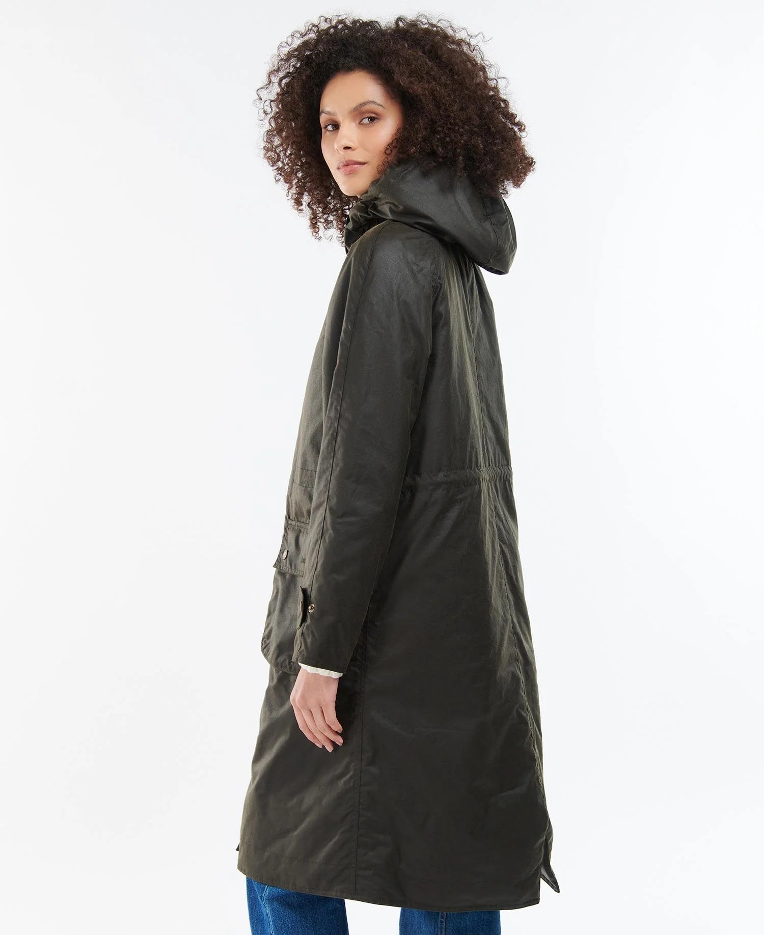 Barbour - Jakke, dame, Long Cannich Wax, Olive