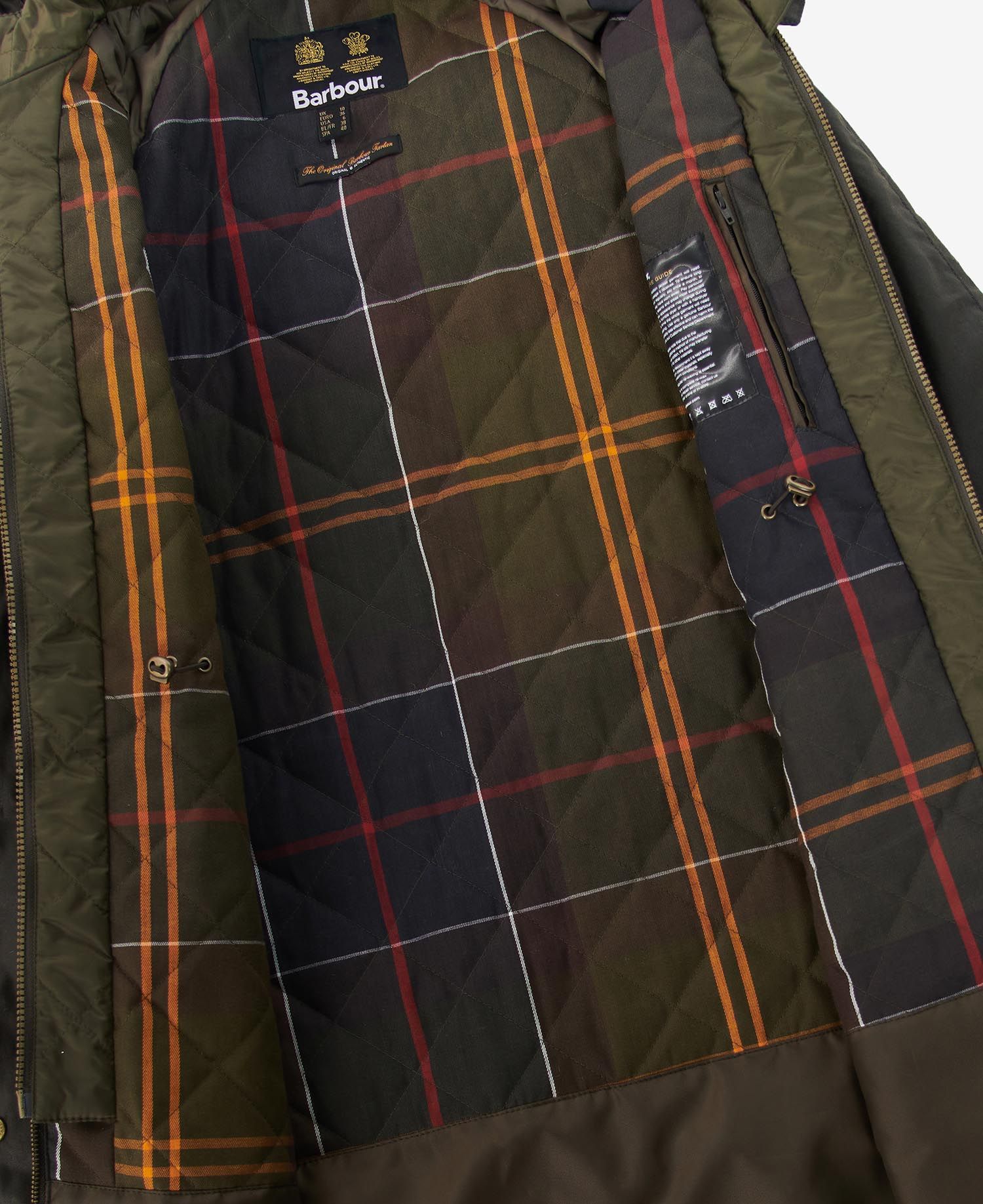 Barbour - Jakke, dame, Long Cannich Wax, Olive