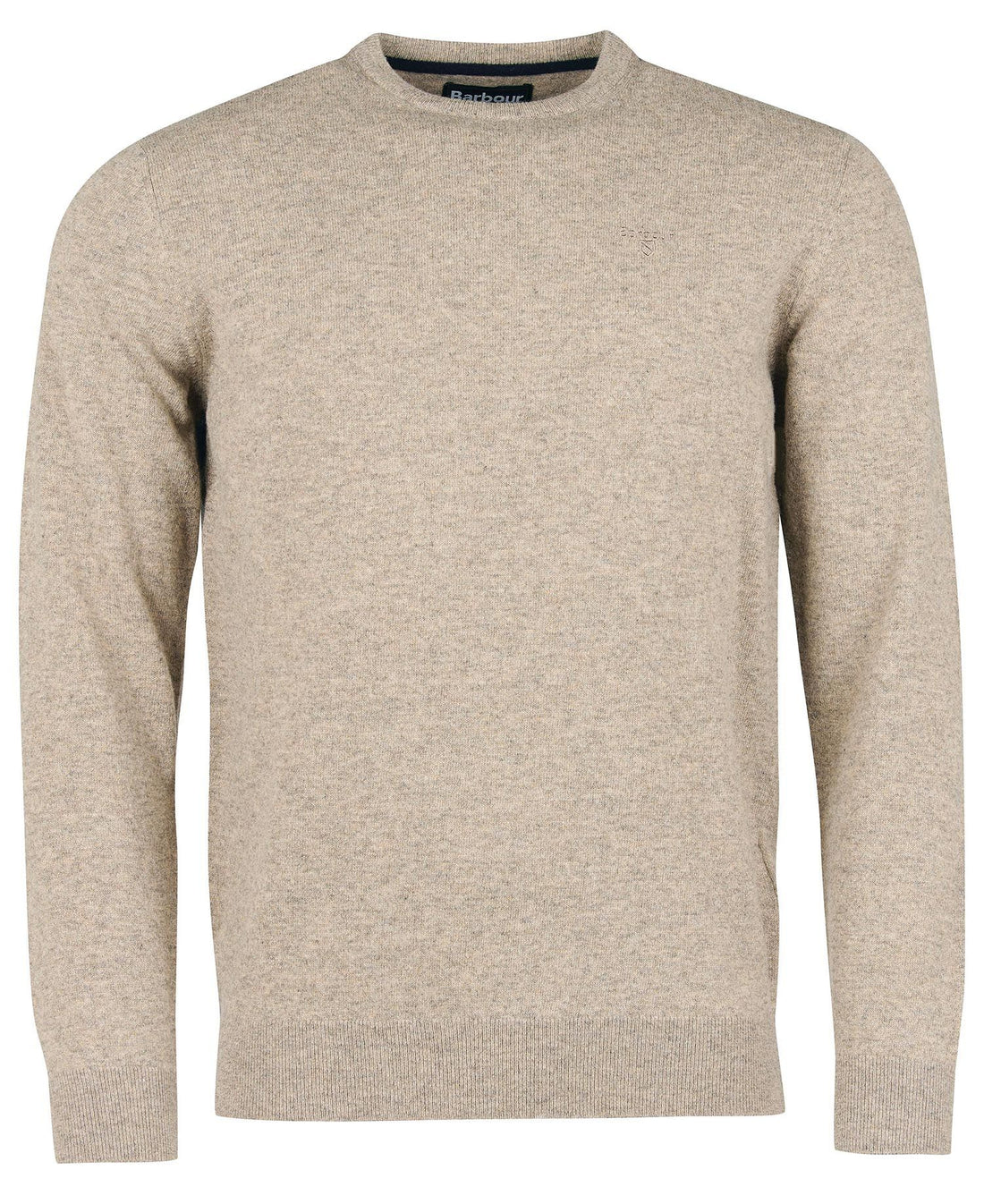Barbour - Pullover, herre, Essential Lambswool Crew - Fossil