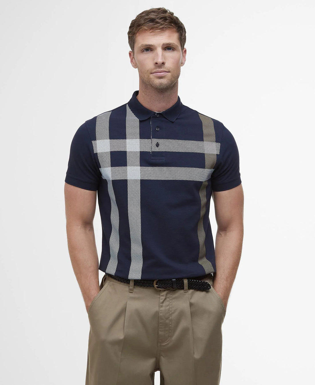 Barbour - Herre, Blaine Polo- Navy/Pine