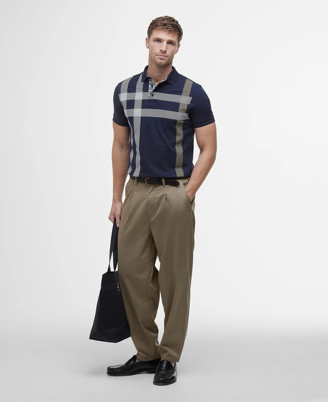 Barbour - Herre, Blaine Polo- Navy/Pine