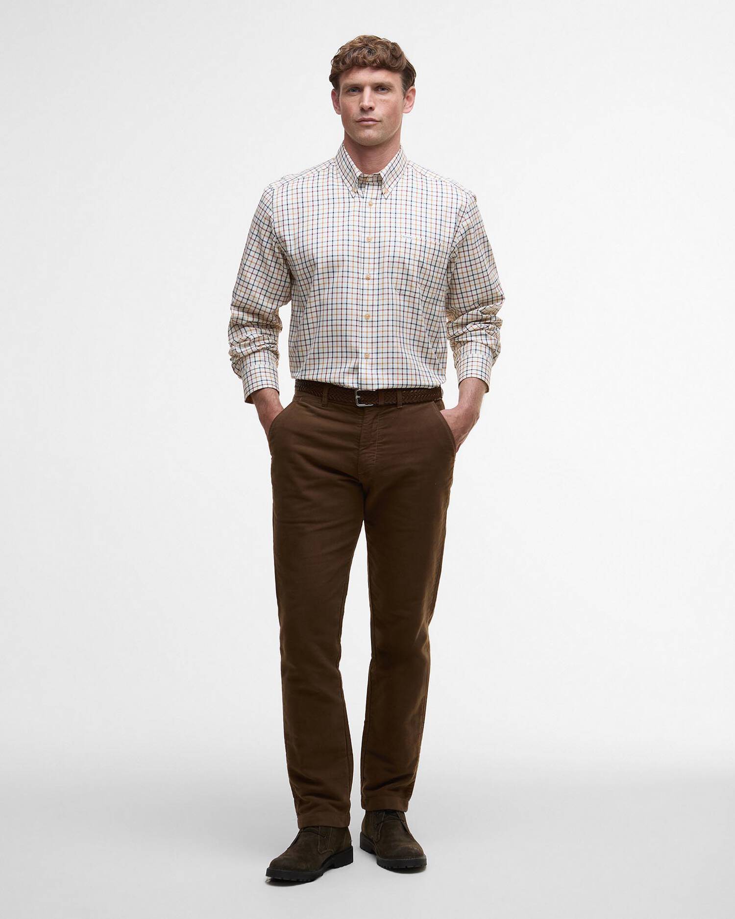 Barbour - Herre, Skjorte, Sporting Tattersal Regular- Copper