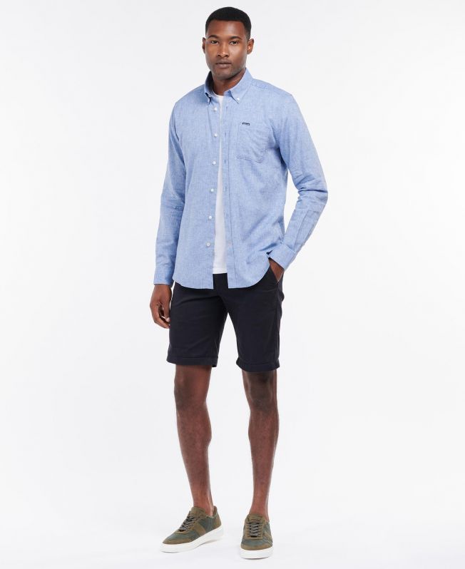 Barbour - Herre, Skjorte, Nelson TS - Blue