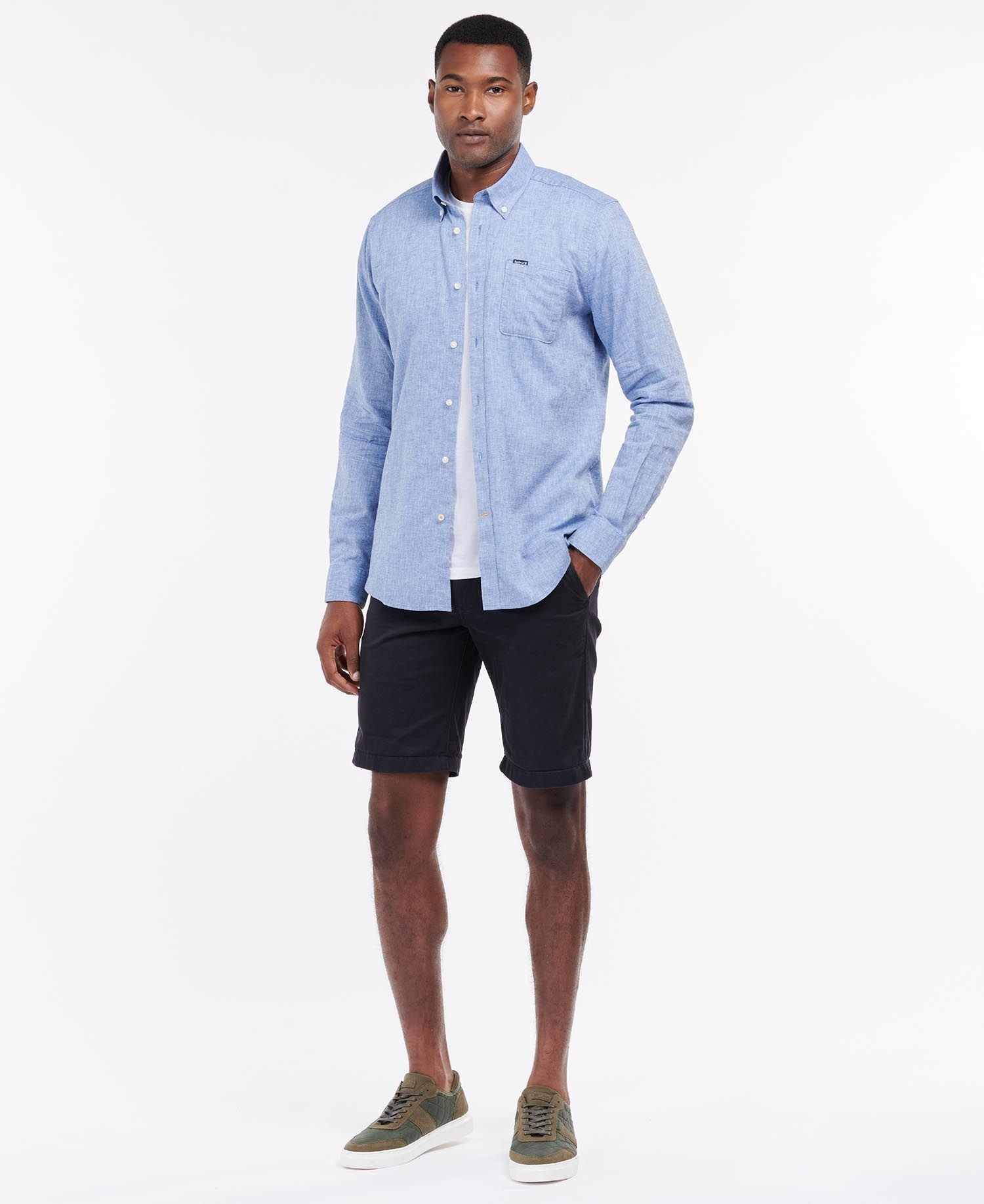 Barbour - Herre, Skjorte, Nelson TS - Blue