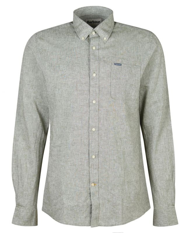 Barbour - Herre, Skjorte, Nelson TS - Bleached Olive