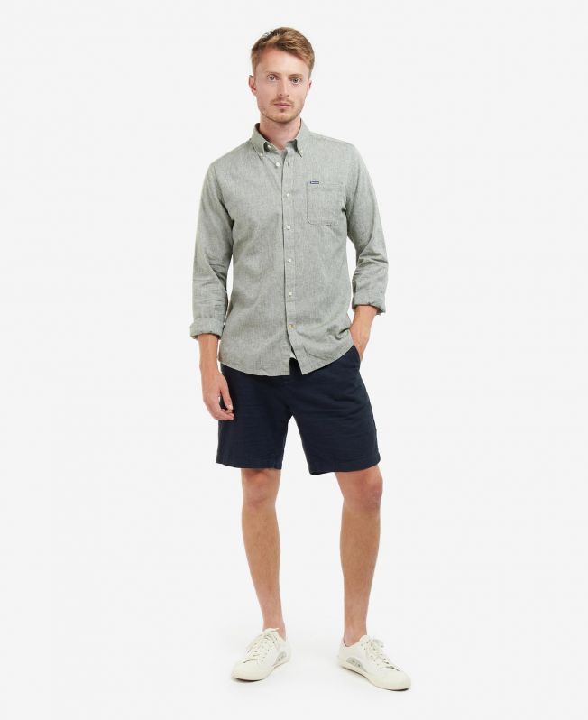 Barbour - Herre, Skjorte, Nelson TS - Bleached Olive