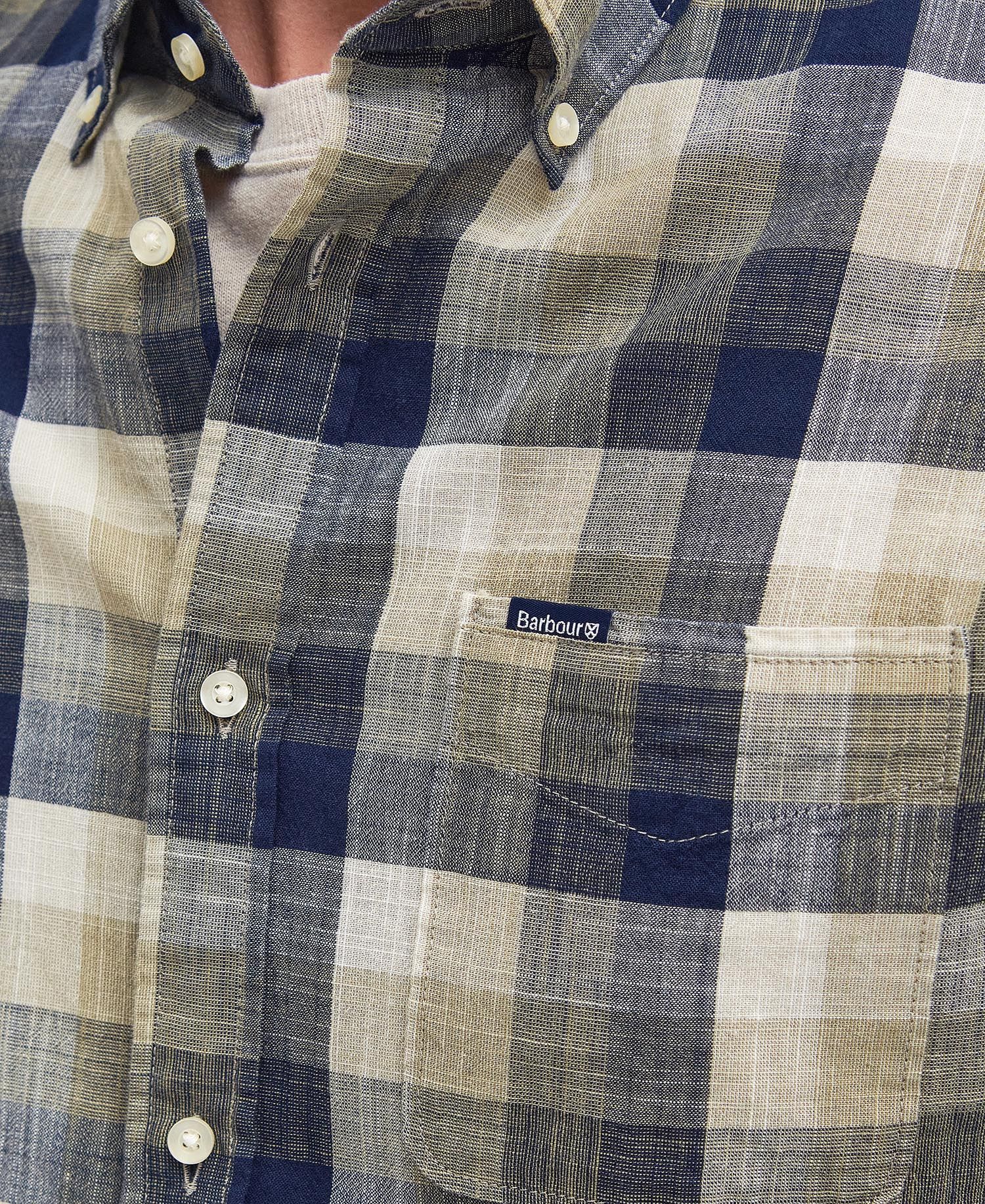 Barbour - Herre, Skjorte, Hillroad, Tailored fit - Olive