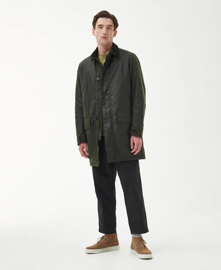 Barbour Jakke Herre Wax Mac Black Greenloch Tartan