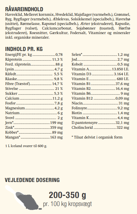 Equsana - islænder, Müsli, Iceland - 15 kg