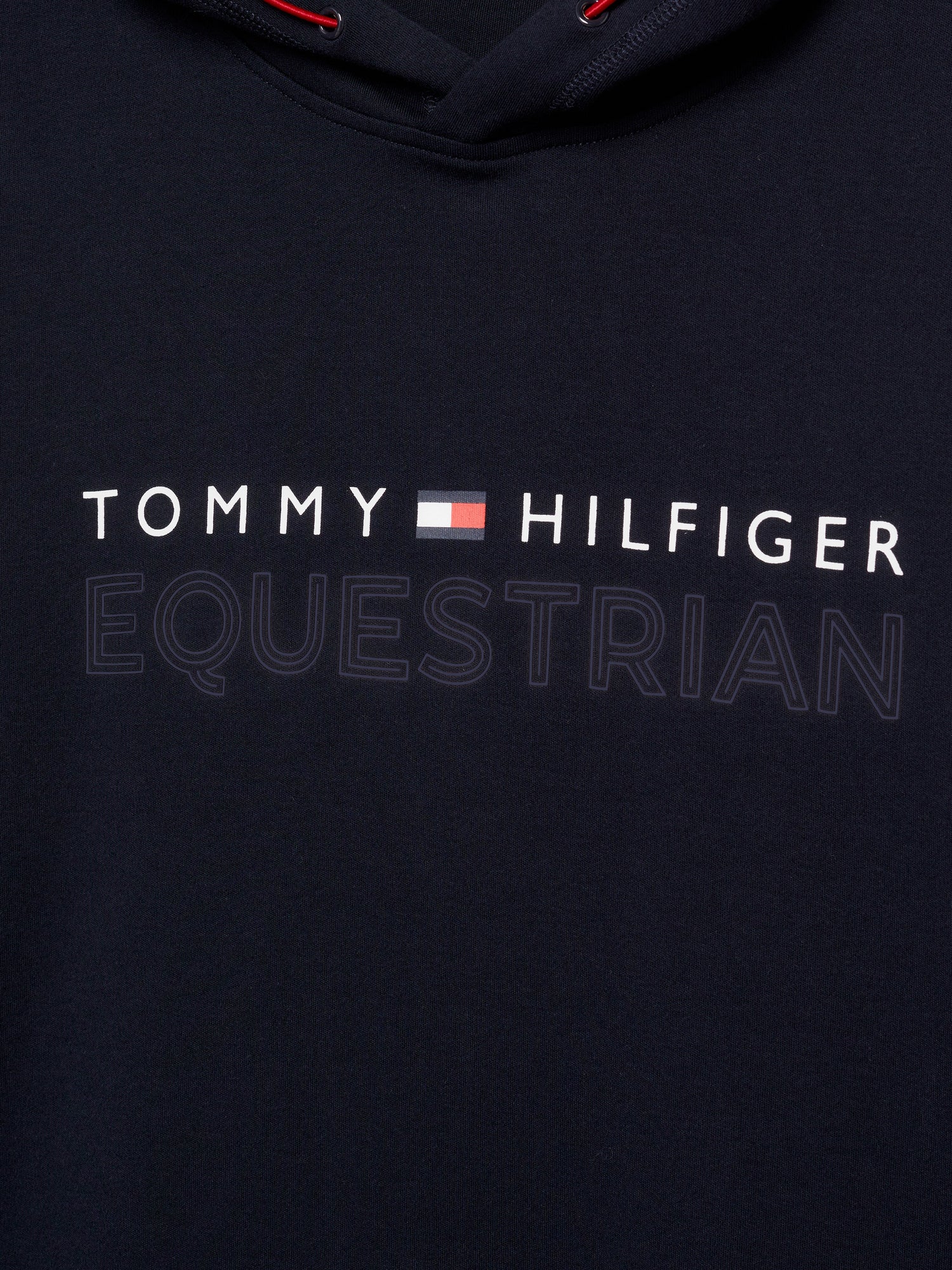 Tommy Hilfiger- Herre, logo fleece hoodie, blå