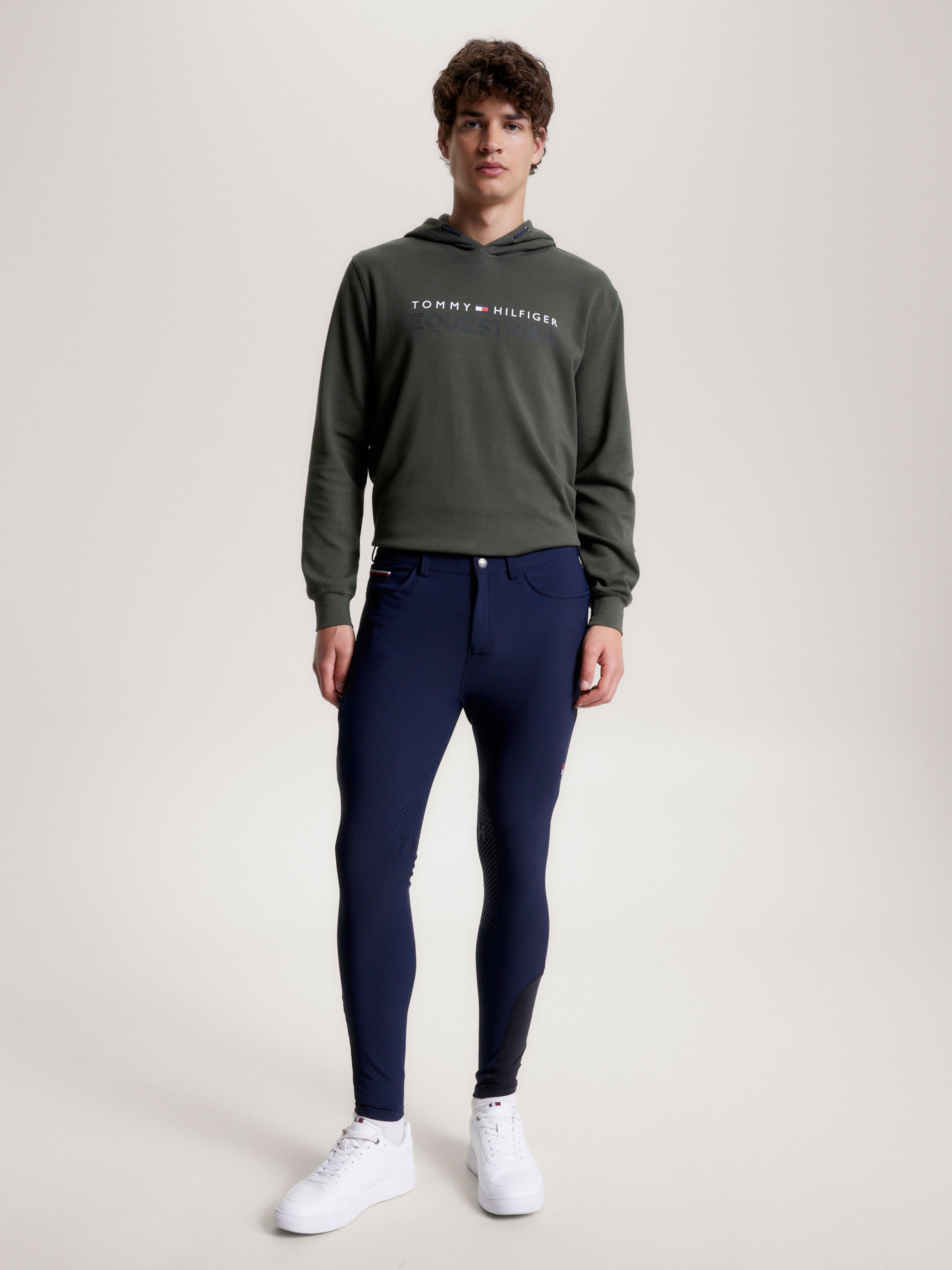 Tommy Hilfiger - Herre, fleece hoodie, grøn