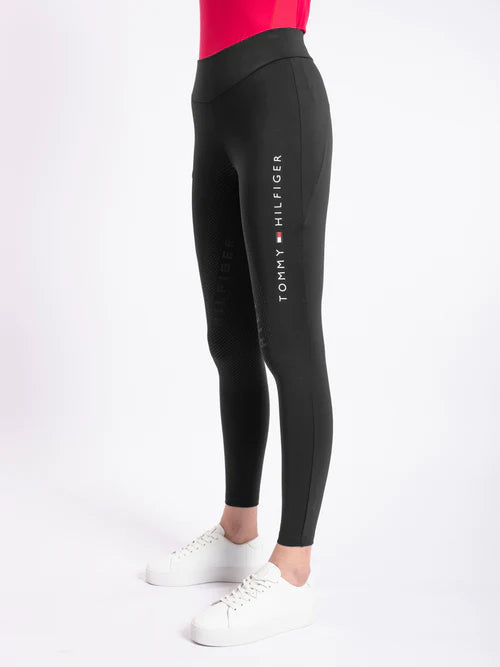 Tommy Hilfiger - Dame, vinter leggings, Elmira, full grip, sort