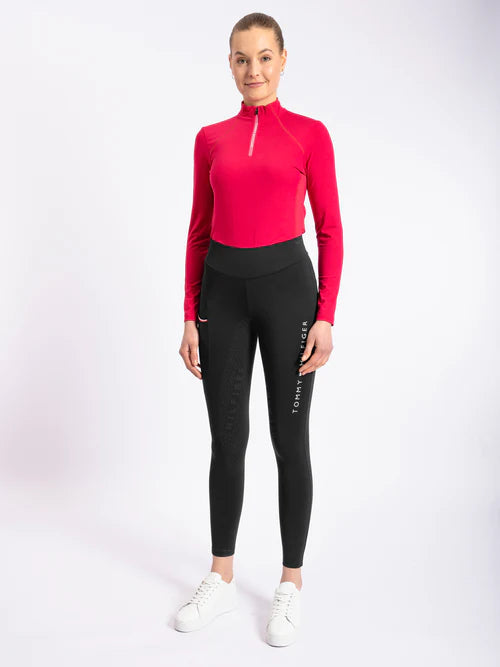 Tommy Hilfiger - Dame, vinter leggings, Elmira, full grip, sort