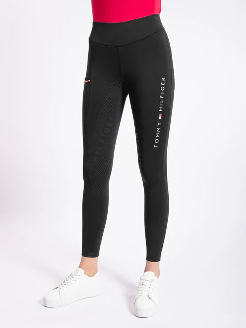 Tommy Hilfiger - Dame, vinter leggings, Elmira, full grip, sort