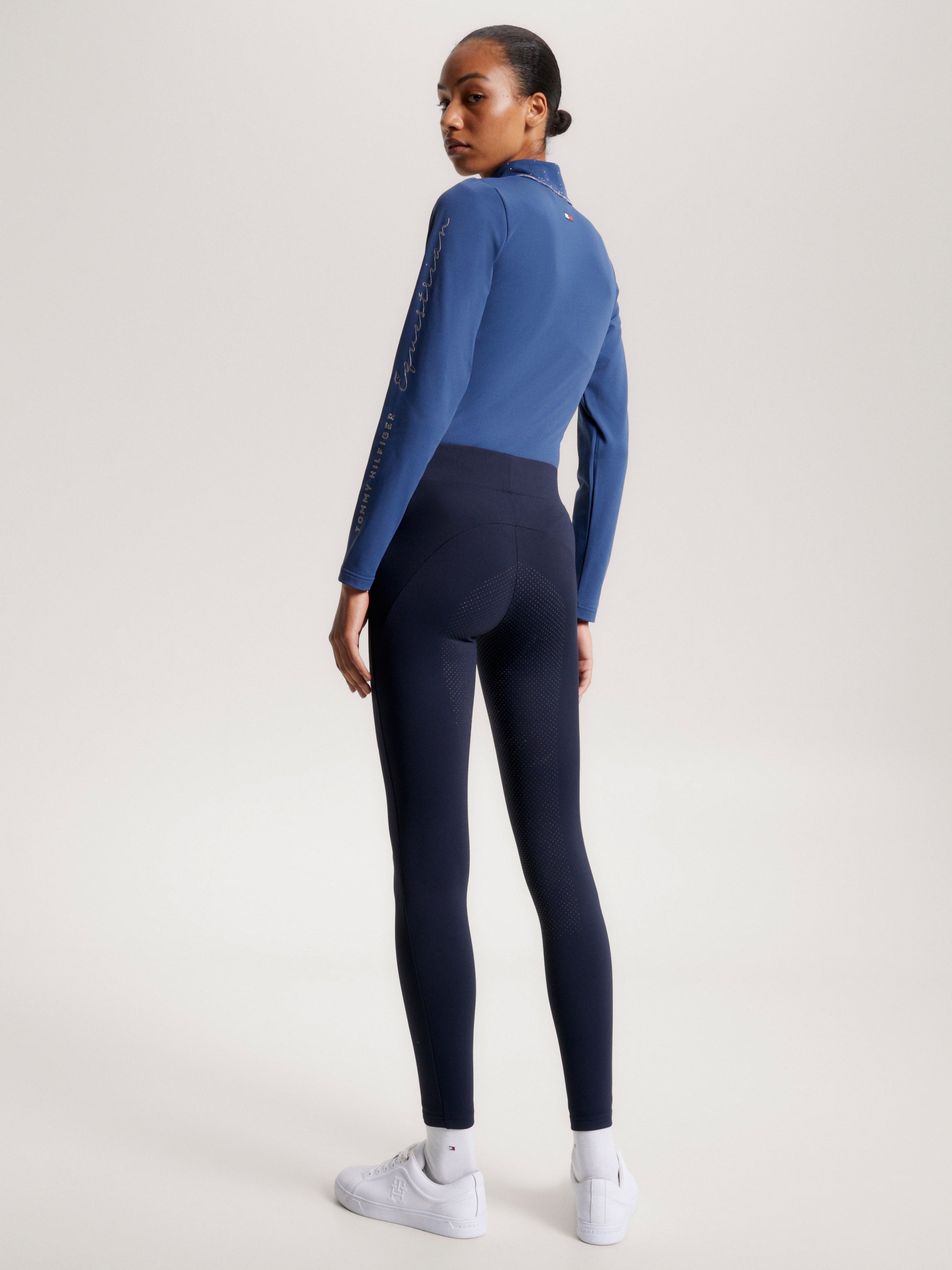 Tommy Hilfiger - Dame, vinter leggings, Elmira, full grip, blå