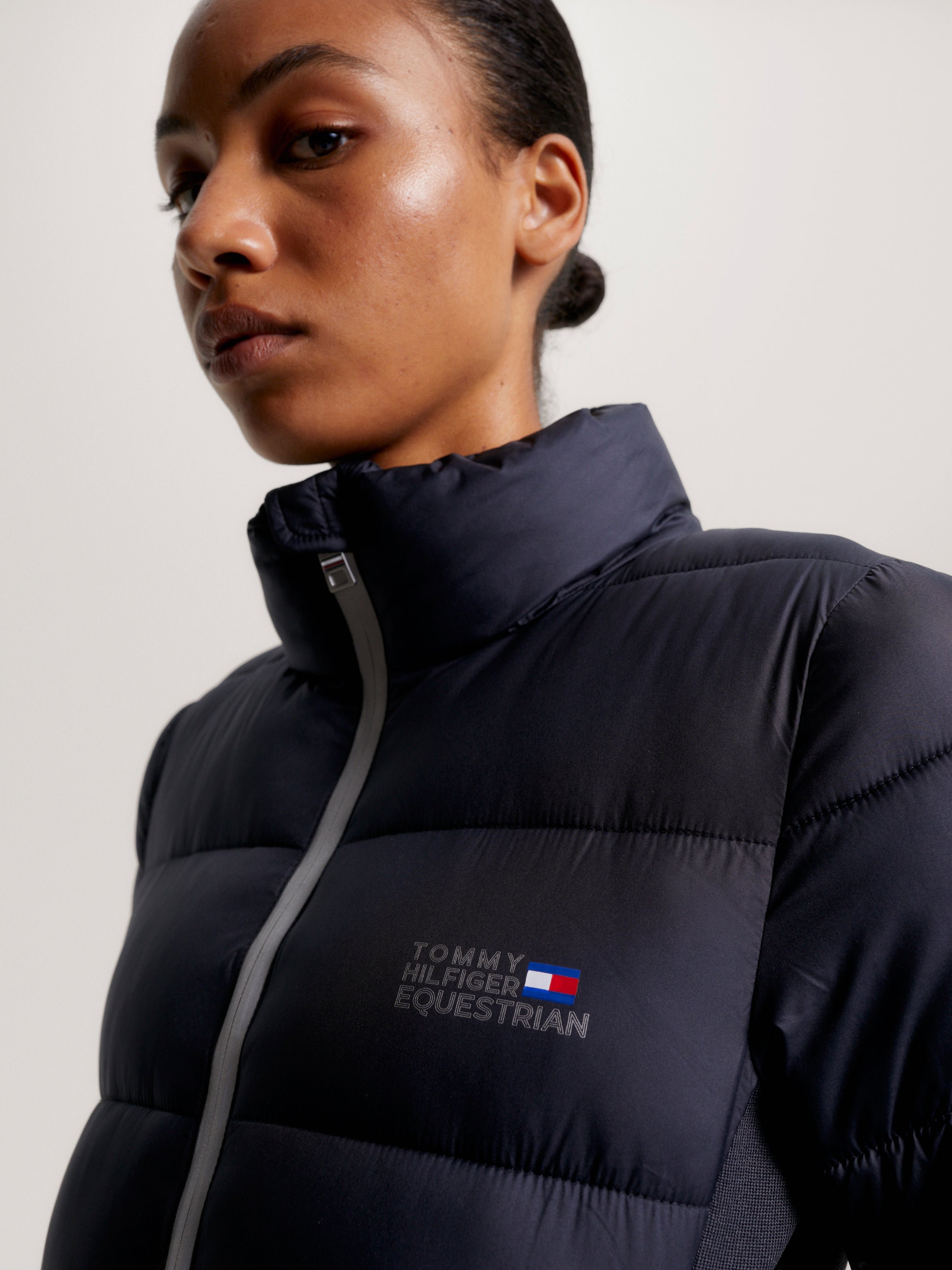 Tommy Hilfiger - Dame dunjakke, puff jacket, kort, blå