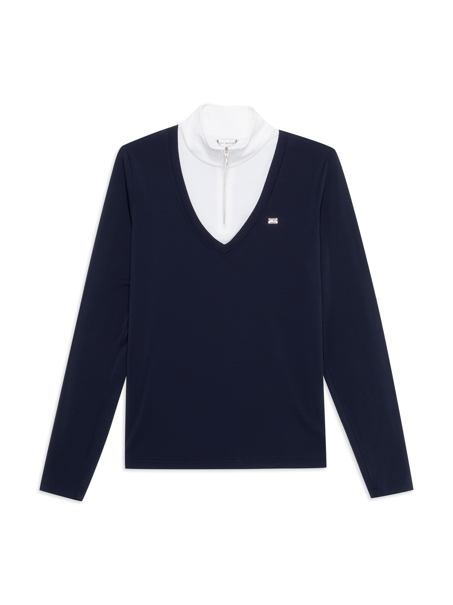 Tommy Hilfiger - Dame, stævne skjorte, 2-in-1 termo, blå