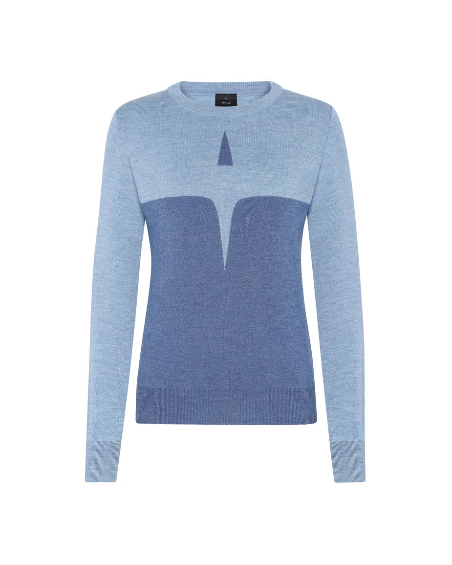Trolle, Extra fine wool sweater, Dame - Blue Frog