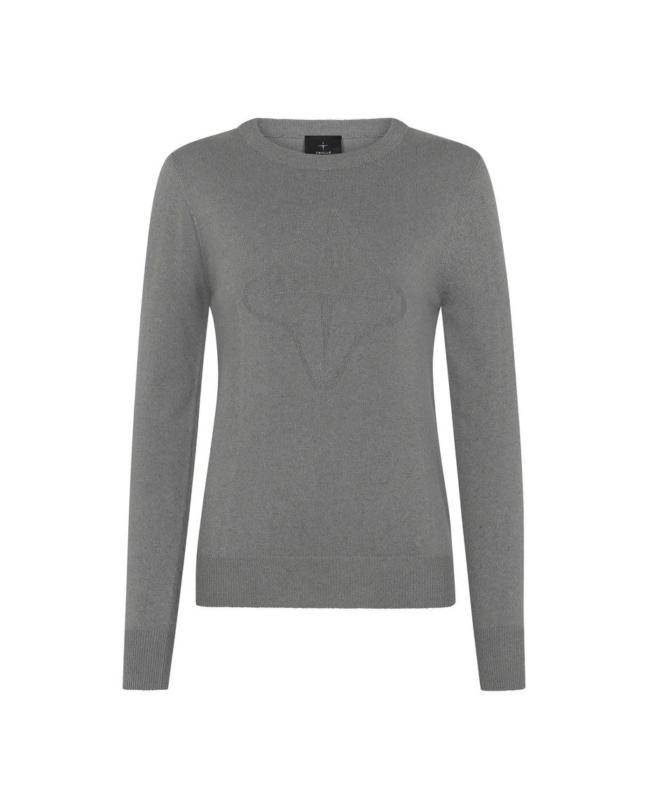 Trolle, Cashmere wool sweater, Dame - Stone Grey