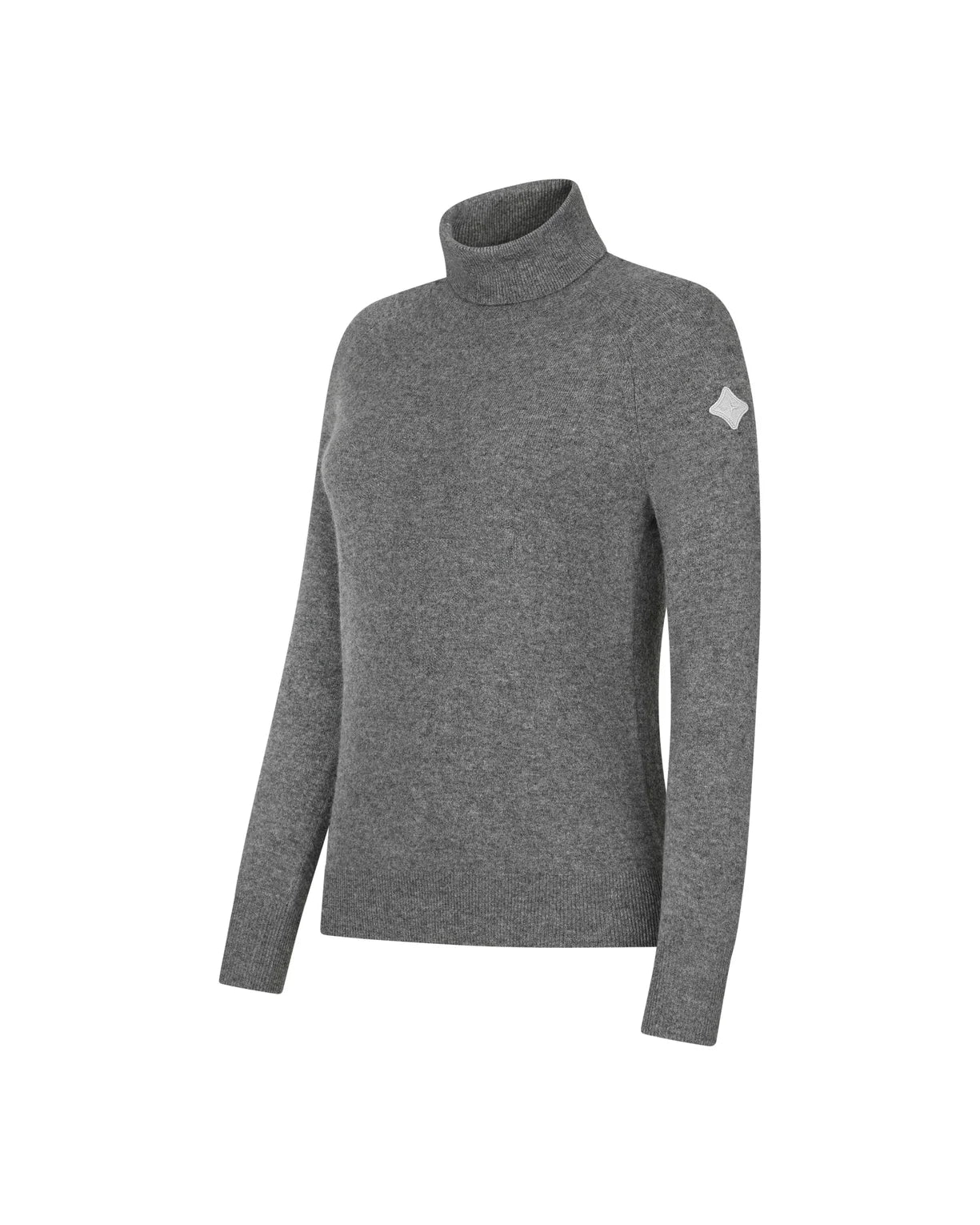 Trolle, Cashmere Faded logo turtleneck, Sweater- Grey