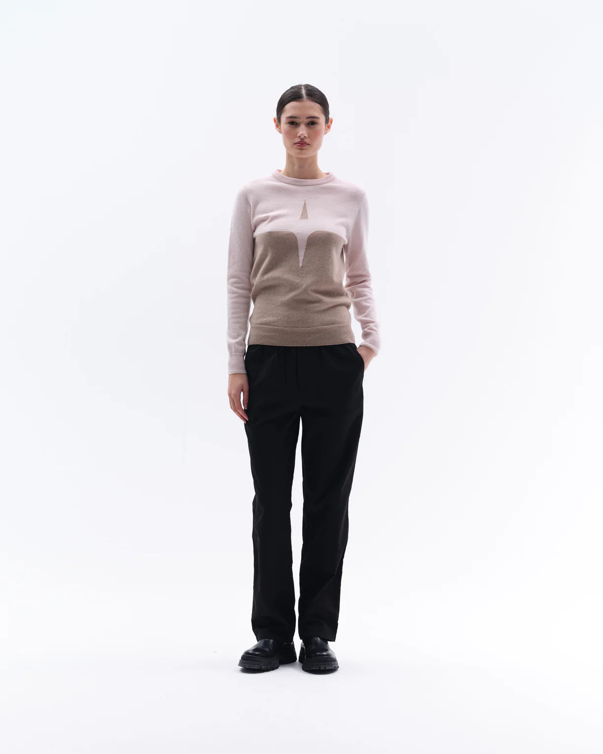 Trolle, Sweater, Cashmere & Wool- Rosa/Sand