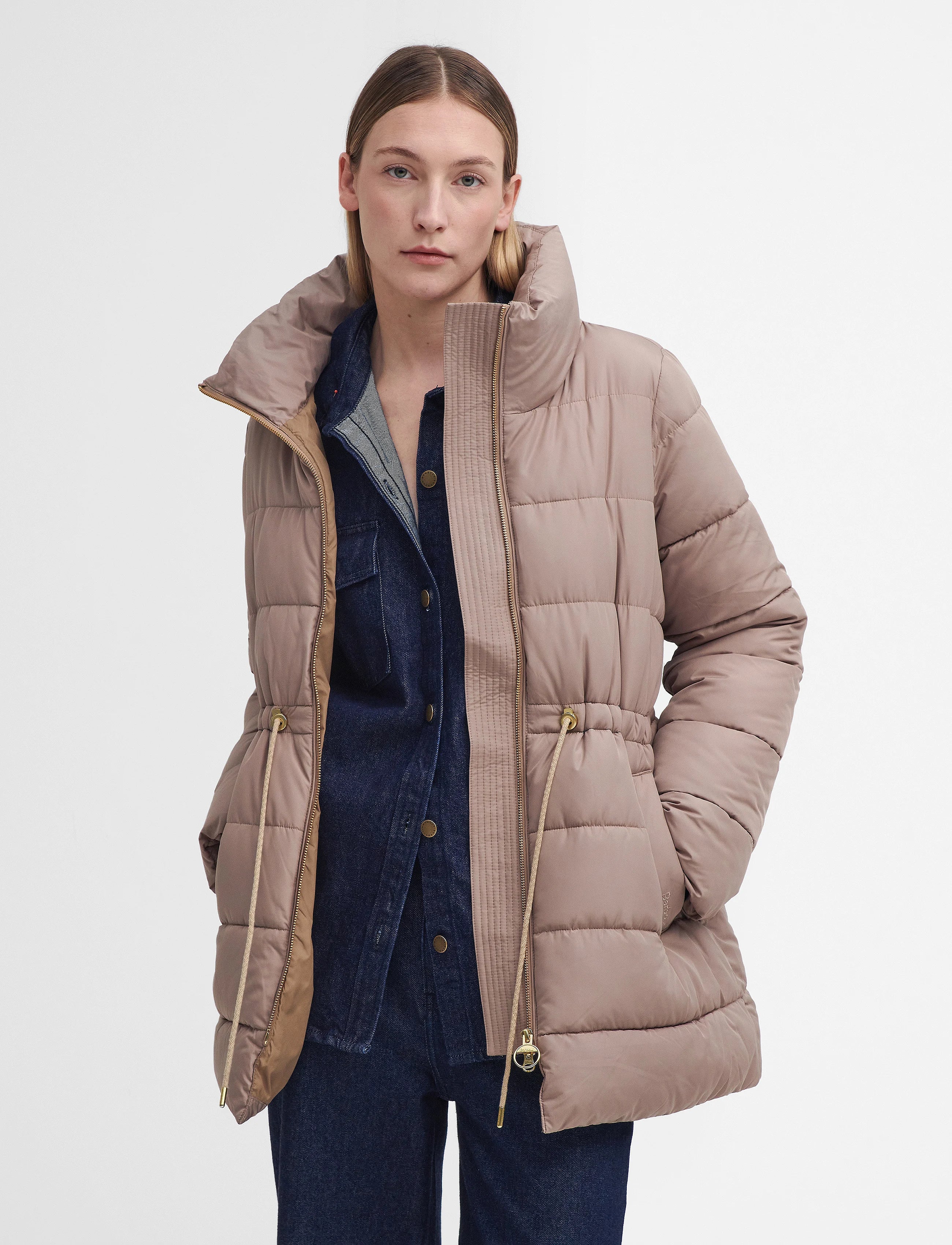 Barbour - Dame jakke, Manning Puffer - Honey/Ancient