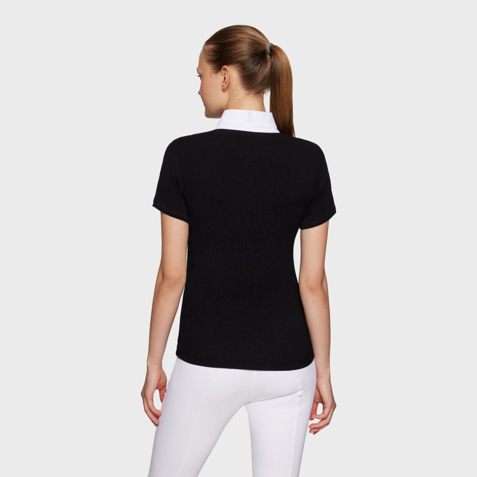 Samshield, Bluse, Kortærmet, Carlotta- Black Texturized