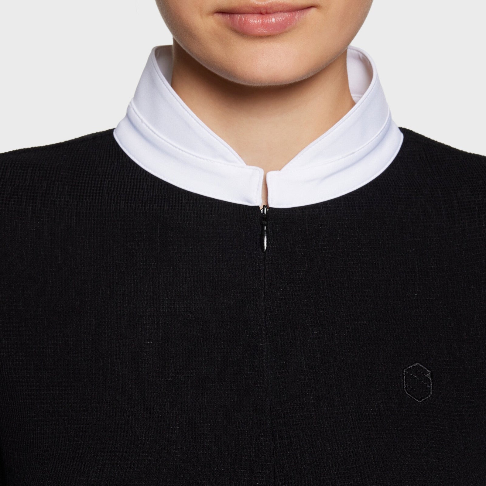 Samshield, Bluse, Kortærmet, Carlotta- Black Texturized