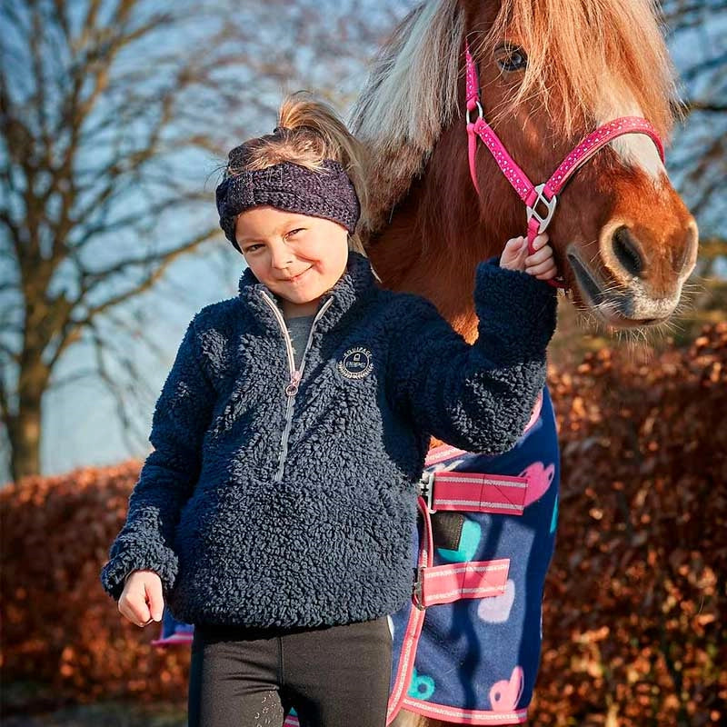 Equipage - Junior Joelle half-zip teddy fleecetrøje