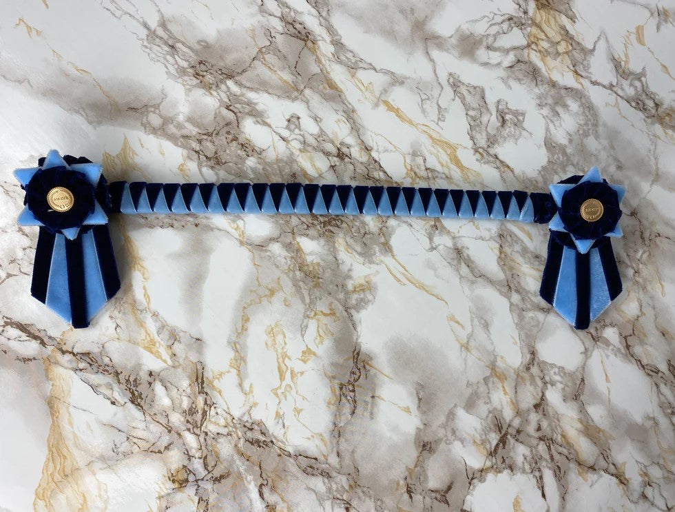 Joline - Håndlavet, Pandebånd Velour - Blue
