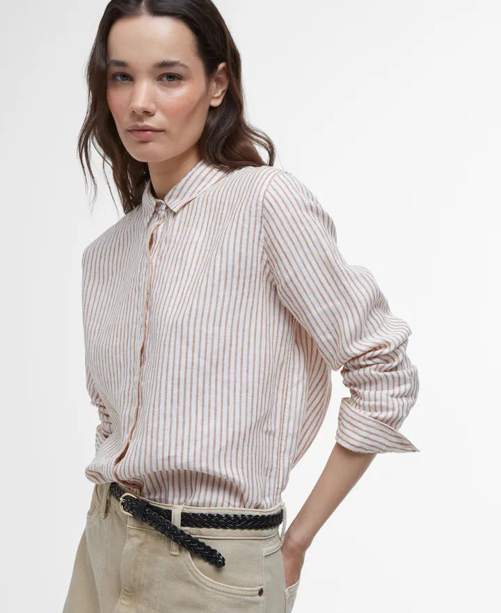 Barbour - Dame, skjorte, Marine - Bran Stripe
