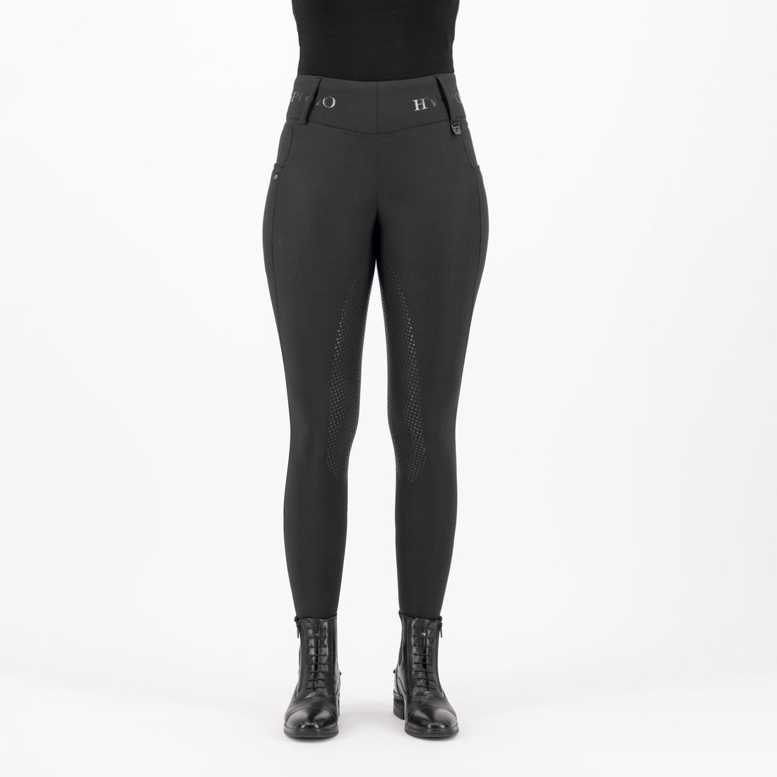 HV Polo Ridebukser, Højtaljet Favourite FullGrip - Sort & Dark Sand
