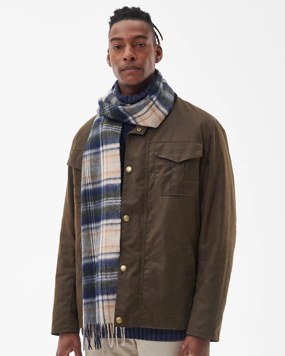 Barbour, Tørklæde, New Check- Sand Beige